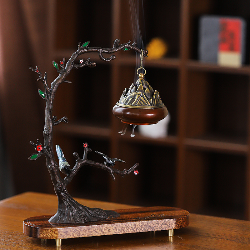 Đồ trang trí Lư Hương gia dụng bằng gỗ đàn hương