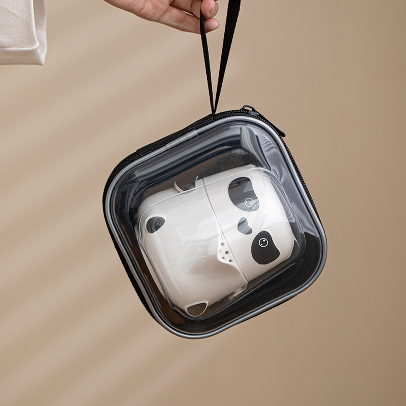 Di động hoạt hình gấu trúc Fubao du lịch cốc khách nhanh một bình hai cốc trà gốm sứ bộ pha trà kung fu ngoài trời