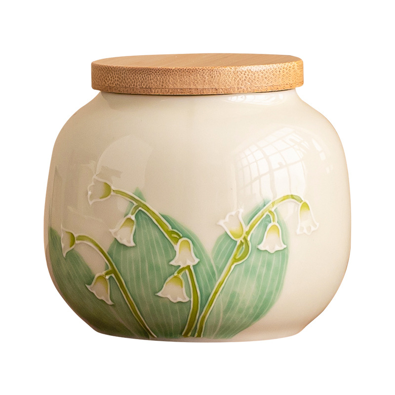 Hoa lan vẽ tay, bình trà ba nhân dân tệ nhỏ, bình trà kín, bình trà đỏ trắng xanh, bình nhỏ cầm tay, bình rỗng