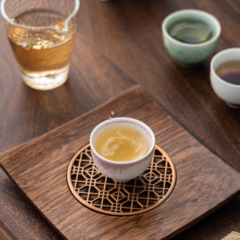 Cốc trà, bộ trà Kung Fu, cốc đơn, cốc trà, cốc thơm, gốm sứ, nhiệt độ cao, cổ áo đồng nghiệp, men