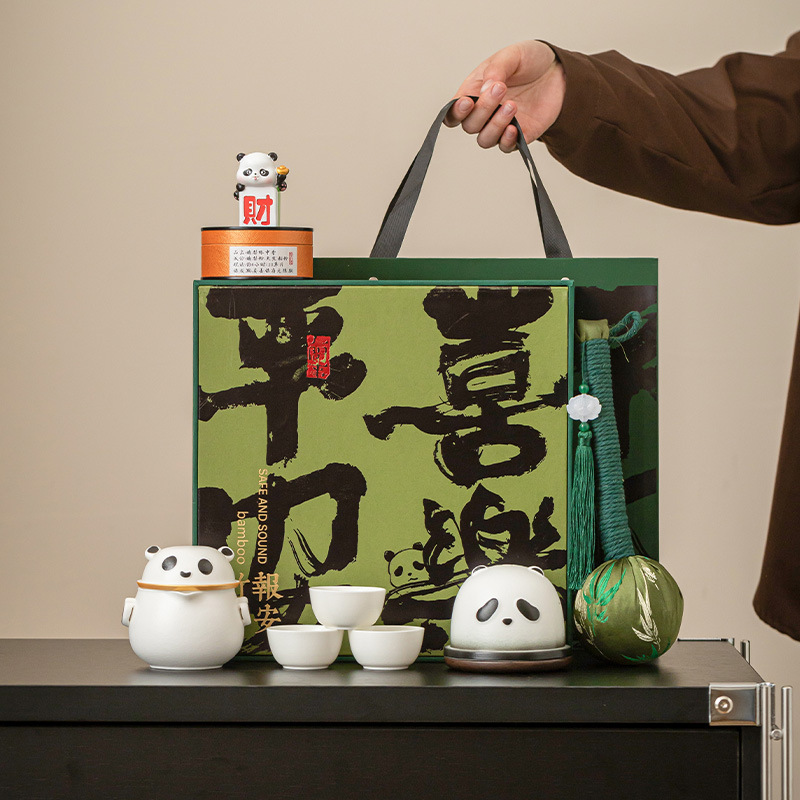 Panda pha trà, hộp quà cốc khách nhanh, quà sinh nhật sáng tạo cho các trưởng lão, giáo viên, quà lưu niệm, quà nhỏ thiết thực
