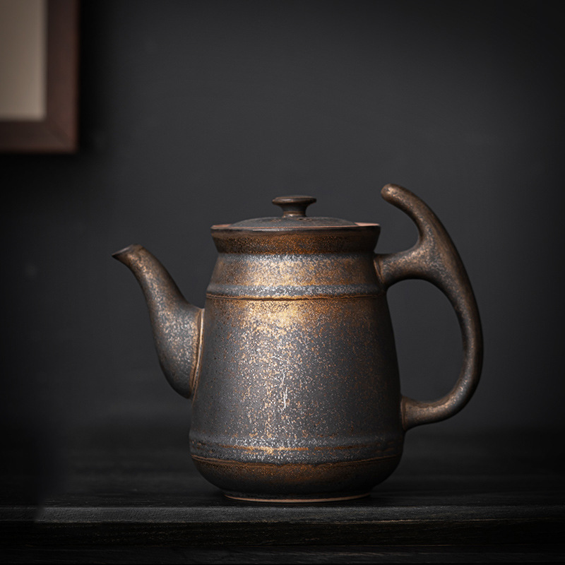 Ấm trà cổ điển ấm trà gốm sứ gia dụng dung tích lớn ấm trà lớn ấm trà hoa dùng cho nhà hàng ấm trà bộ ấm bán buôn