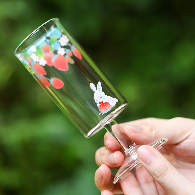 Cốc trà chân cao thủy tinh, cốc trà xanh chân cao, Cốc pha trà, cốc hương thơm, Cốc pha trà sáng tạo, Cốc pha trà