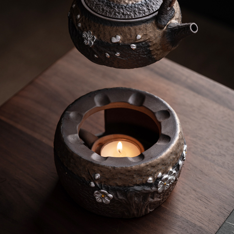 Bán buôn ấm trà gốm thô ấm ấm trà Đế ấm trà ấm trà gốm sứ ấm trà Phụ Kiện Bộ trà Kung Fu nến sưởi ấm cách nhiệt