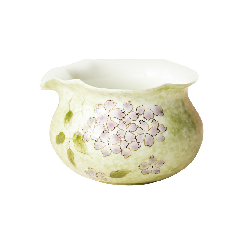 Cốc công bằng hoa cẩm tú cầu vẽ tay dụng cụ trà Kung Fu gốm sứ gia dụng cốc công dụng cụ chia trà kiểu Trung Quốc cốc trà đồng nhất phụ kiện trà đạo