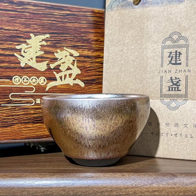 Giọt dầu Zijin cao cấp Baihuazhan Jianyang Jianzhan cốc chủ nhân chuyên dụng cá nhân cốc trà sứ cốc cốc đơn kiểu Trung Quốc
