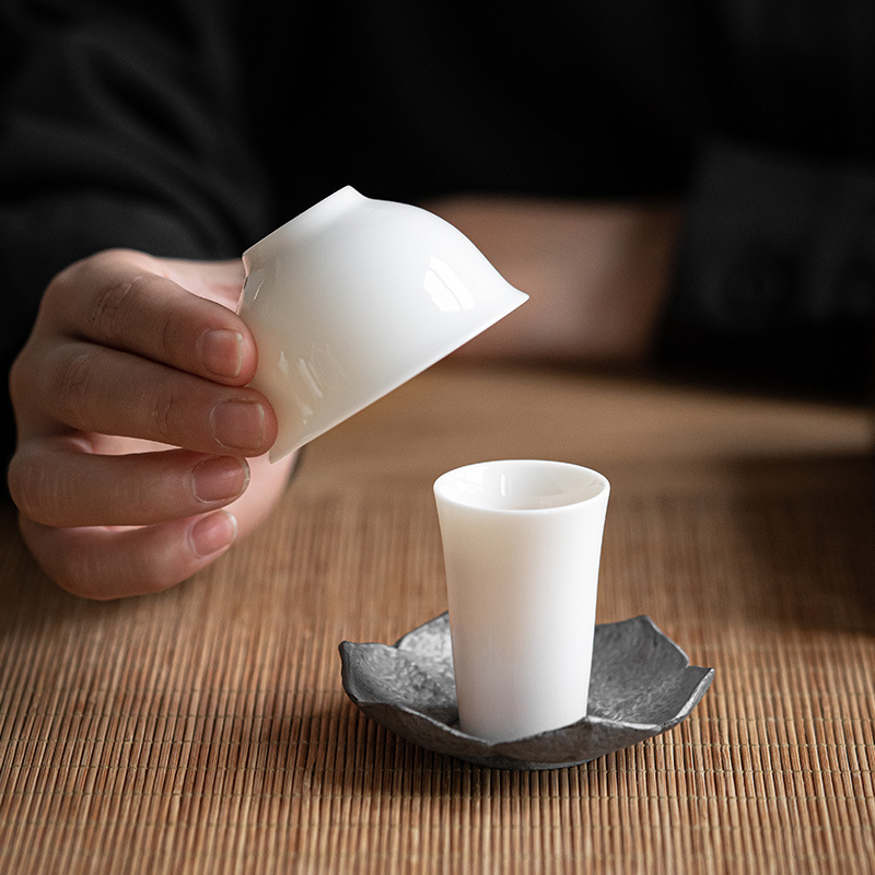 Cốc thơm Yunyue, tách trà nhỏ bằng sứ trắng ngọc cừu, tách trà, Bộ trà Kung Fu, tách trà, tách trà, tách Juxiang, tách đơn