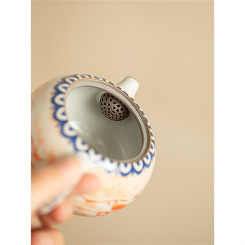 Ấm trà gốm sứ giả lò Song Ru, ấm trà đơn dung tích lớn dùng trong gia đình, bán buôn bộ trà Kung Fu