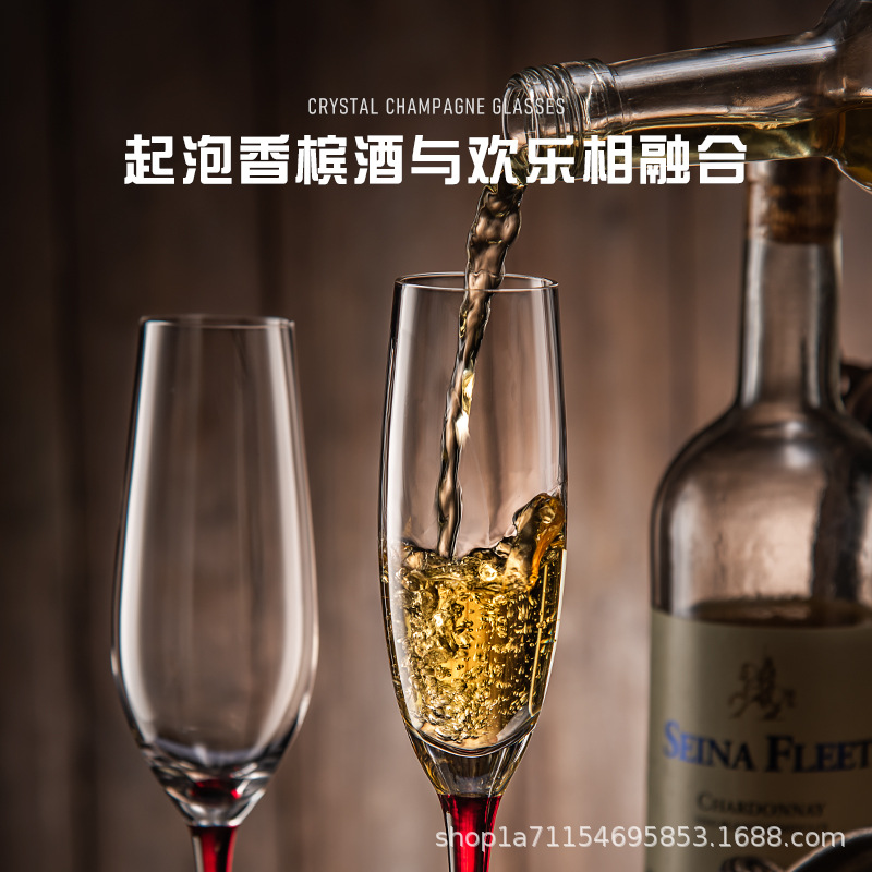 Cảm giác bầu không khí ly rượu sâm banh thủy tinh pha lê sáng tạo gia dụng ly rượu sủi bọt cao cấp nhẹ ly Bar sang trọng quà cưới