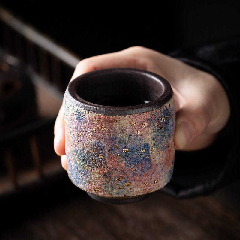 Chén trà của chủ sở hữu mỏ đá củi, chén trà, chén trà, chén trà, chén trà đặc biệt cá nhân, quà tặng đồ trà sáng tạo bằng gốm thô