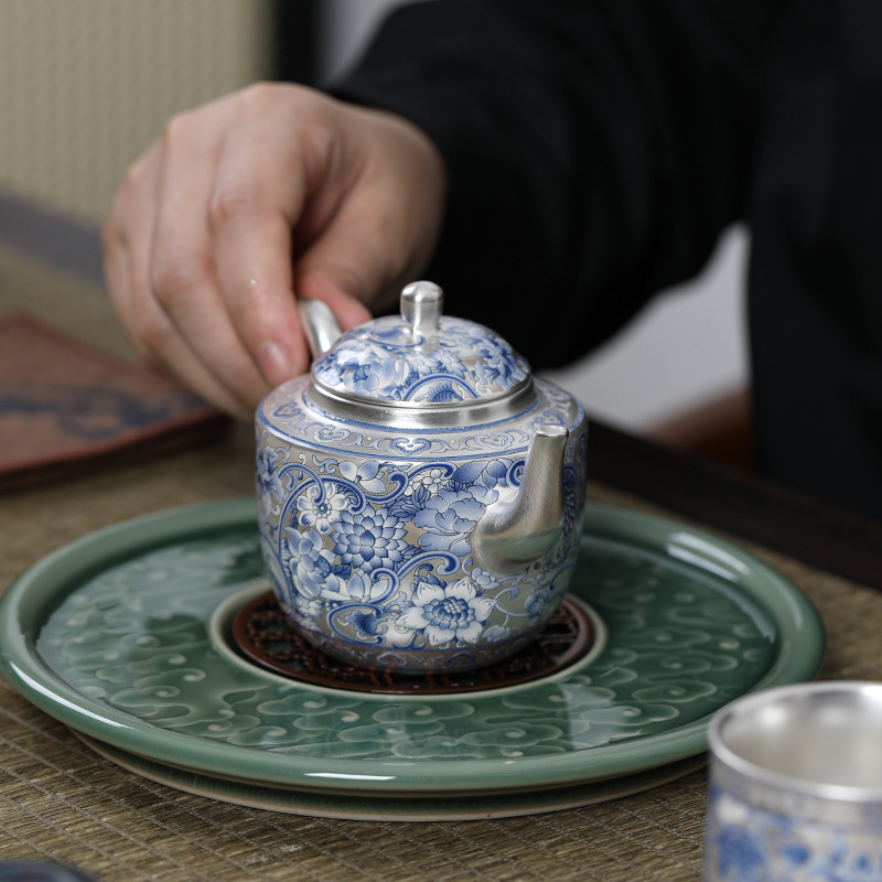 Bộ ấm trà Kung Fu cao cấp bằng bạc 999