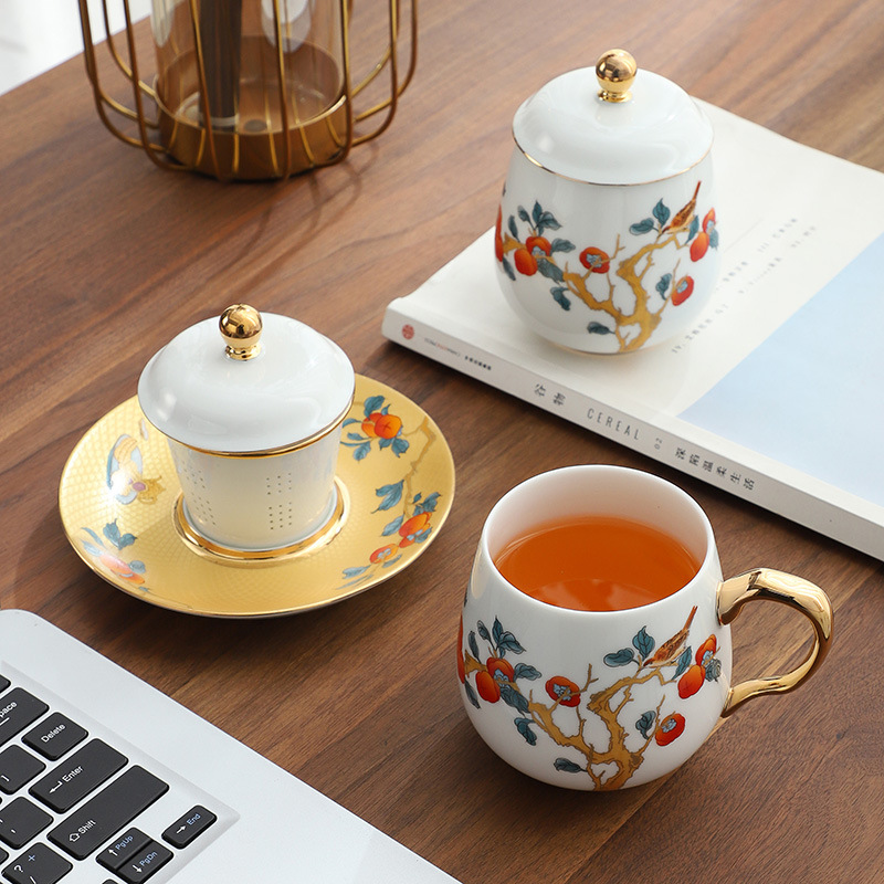 Hồng Hồng Ruyi cốc nước tách trà tách nước tách trà chuyên dụng cá nhân cao cấp tốt xảy ra Hộp Quà Bộ trà đạo cốc trà đạo