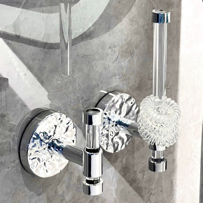 Móc buộc tóc Acrylic Móc Treo Tường Vòng buộc tóc không đục lỗ Giá đỡ kẹp tóc trang sức băng đô dây buộc tóc để đồ móc dán