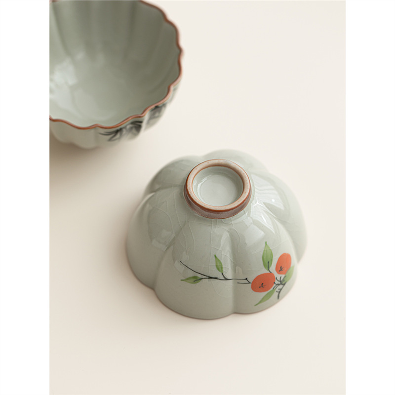 Cốc chủ nhân gốm vẽ tay Ge Kiln cốc đơn dành cho nam và nữ cao cấp Kung Fu mở cổ điển tách trà chén trà chén trà bát