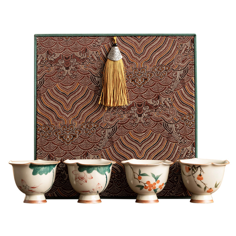 Cốc trà xám thực vật, cốc chủ nhân, bộ cốc trà cao cấp, quà lưu niệm, cốc trà đặc biệt không nóng cỡ lớn, cốc trà