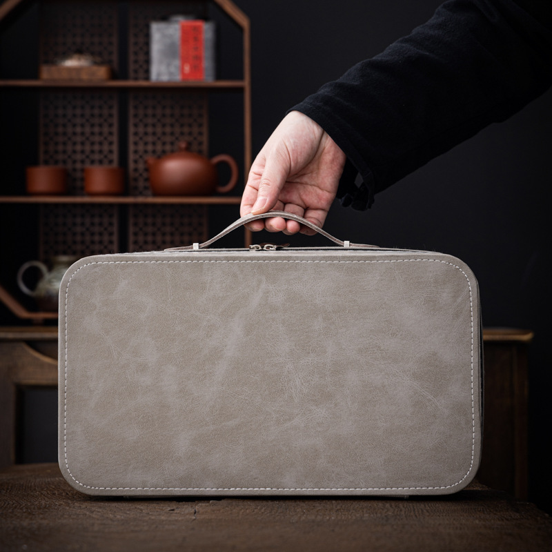 Bộ ấm trà Kung Fu du lịch Ru Kiln có khay trà Công ty gốm sứ gửi khách hàng bán buôn quà tặng hội nghị kinh doanh
