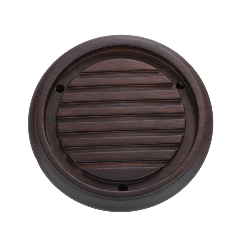 Ấm trà gỗ đàn hương đen có đệm ấm trà tử sa gia dụng có đáy bằng gỗ rắn có khay ấm trà đạo phụ kiện bộ ấm trà kungfu