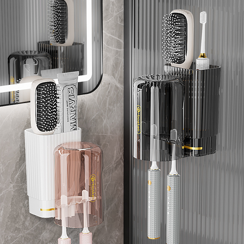 Giá để bàn chải đánh răng Giá để bàn chải đánh răng điện treo tường không đục lỗ