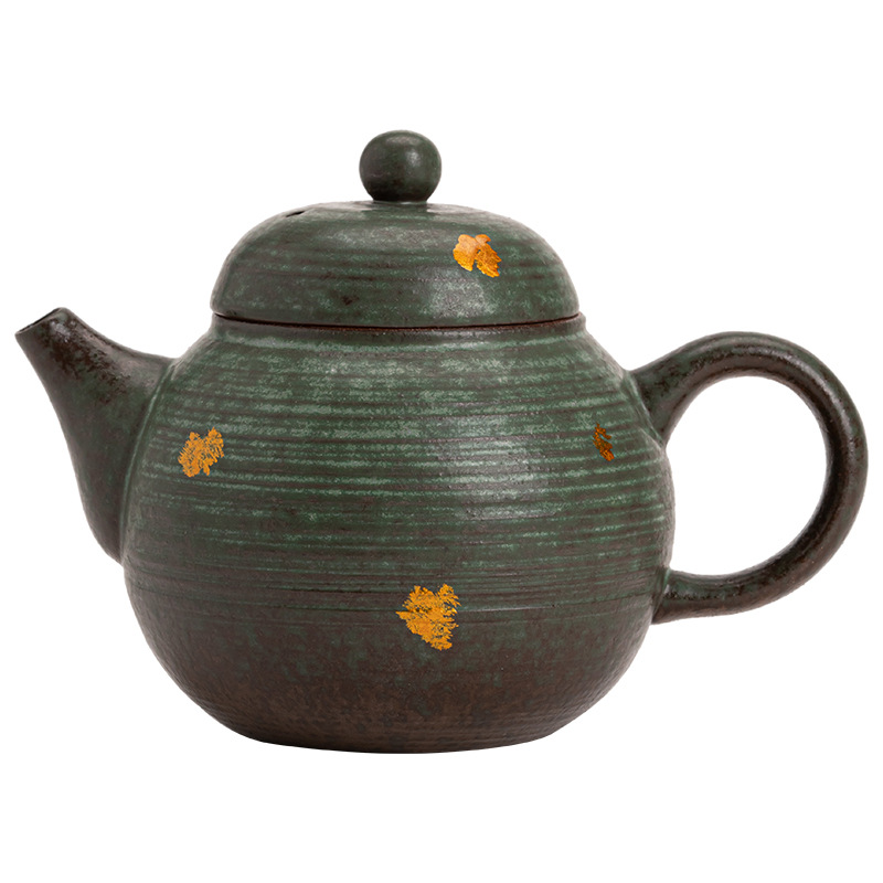 Ấm Siting bùn đá cũ trống rỗng Zhai ấm trà tráng men đồng cổ điển Bộ ấm trà gia dụng có thể nâng cao để pha trà cao cấp