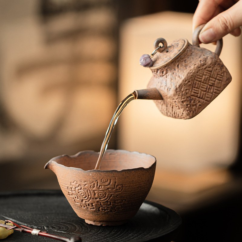Cốc công thức thiền kiểu Trung Quốc bùn đá cũ, cốc công bằng gốm sứ, tách trà Haifen, dụng cụ pha trà, phụ kiện bộ trà Kung Fu