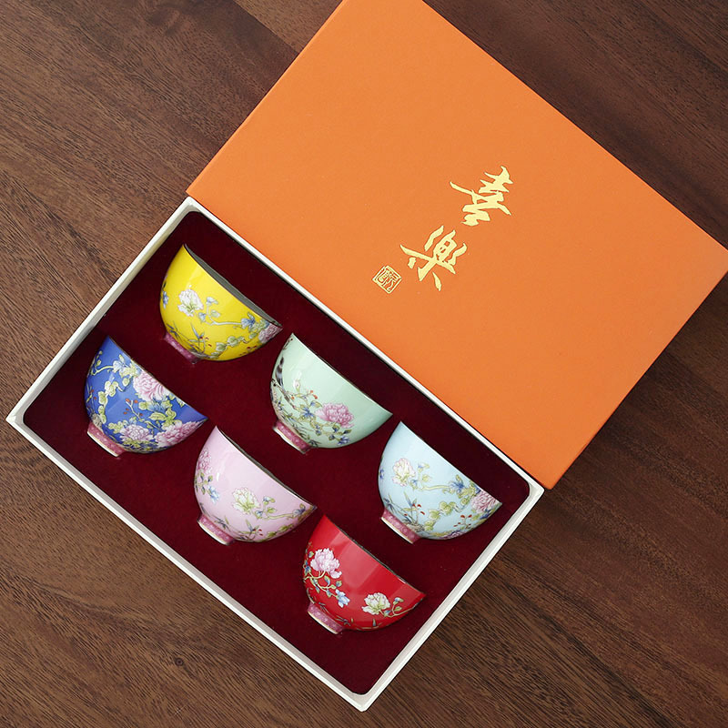 Bộ ấm trà văn hóa và sáng tạo Tử Cấm Thành, cốc trà gốm sứ Jingdezhen, cốc trà cao cấp mới, quà lưu niệm