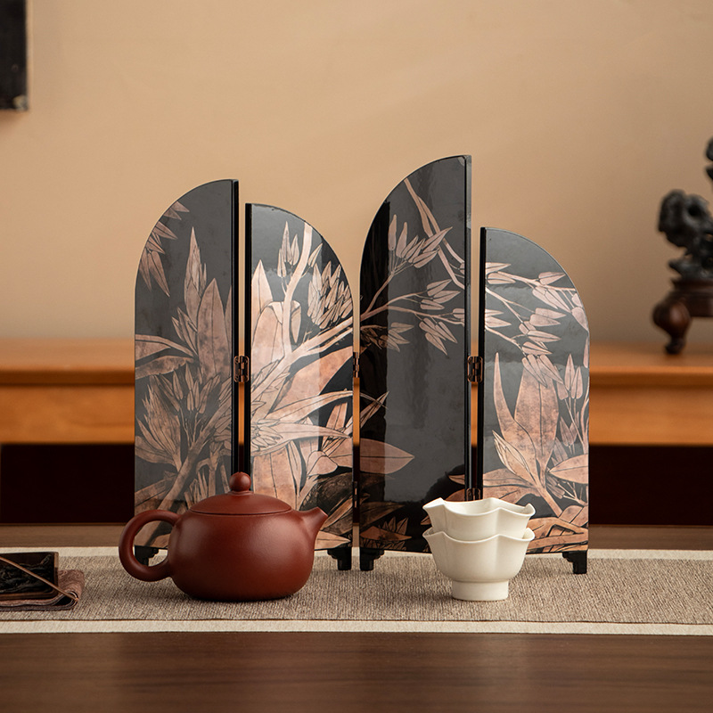 Đồ trang trí để bàn học kiểu Trung Quốc mới màn hình nhỏ phong cách Trung Quốc cổ đại quà tặng sinh nhật đồ thủ công nghệ thuật sơn mài cổ điển