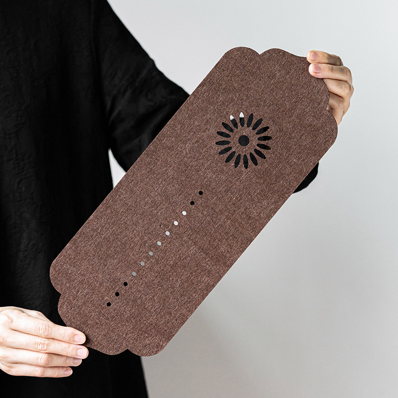 Đệm pha trà không thấm nước phong cách Quốc gia, đệm pha trà, đệm cốc chống bỏng rỗng, đệm ấm trà, phụ kiện Bộ trà Kung Fu