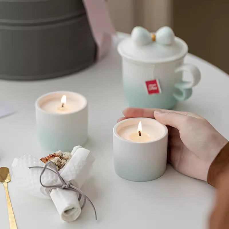 Cốc gốm sứ Cốc cà phê có nắp Cốc uống nước Trái tim thiếu nữ đáng yêu Hương thơm Đồng hồ Quà tặng Bộ trà