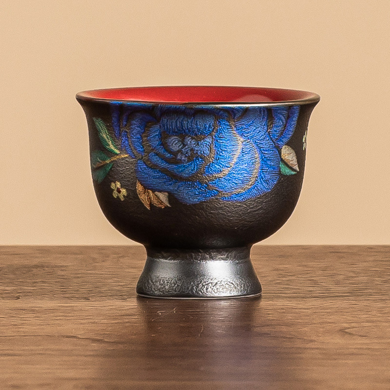 Kesi Hoa nướng cao cấp Cốc chủ nhân Mohua Splendid Cốc đựng trà gốm sứ gia dụng Bộ trà Trà Kung Fu Cốc trà