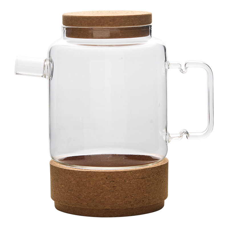 Ấm đun nước thủy tinh Ấm đun nước lạnh Ấm đun nước lạnh Ấm trà hoa nút chai sáng tạo Ấm đun nước lạnh cá nhân Ấm đun nước trái cây Bộ cốc nước