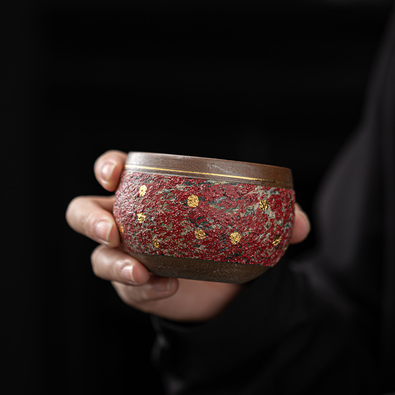 Cốc thiền vàng thủ công, gốm vẽ mỏ đá, đồ dùng trà Dehua, tách trà, tách trà, tách trà, tách trà, tách trà, tách trà, cốc thủ công