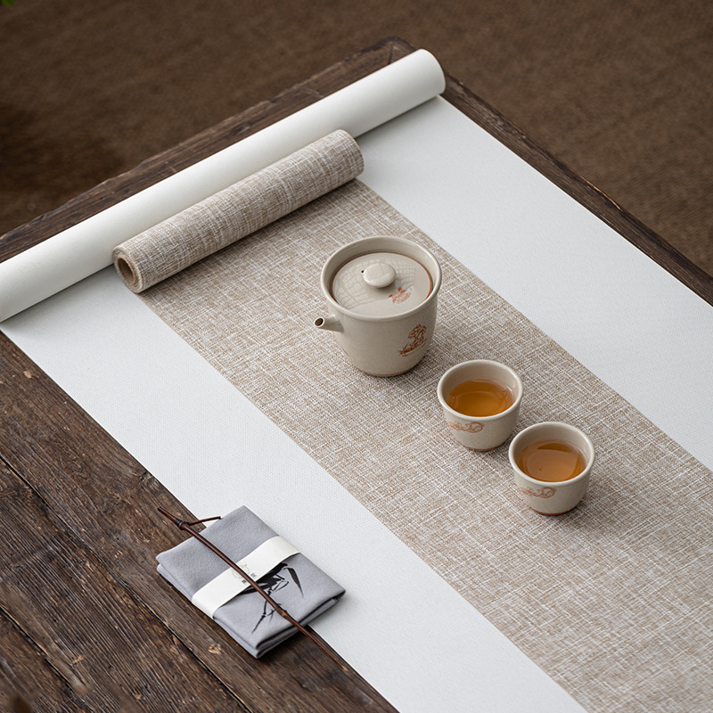Cờ bàn Thiền kiểu Trung Quốc đệm bàn trà đơn giản hiện đại phòng trà trà nghệ thuật trà đạo cờ trà đạo vải lanh nghệ thuật trà chiếu trà vải