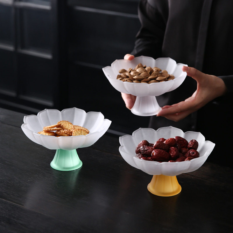 Đĩa trái cây tráng men giá trị cao, Bàn cà phê cao cấp sang trọng nhẹ, đĩa cao, đồ ăn nhẹ, trà trái cây sấy khô, đĩa trái cây, Đĩa trái cây Phật