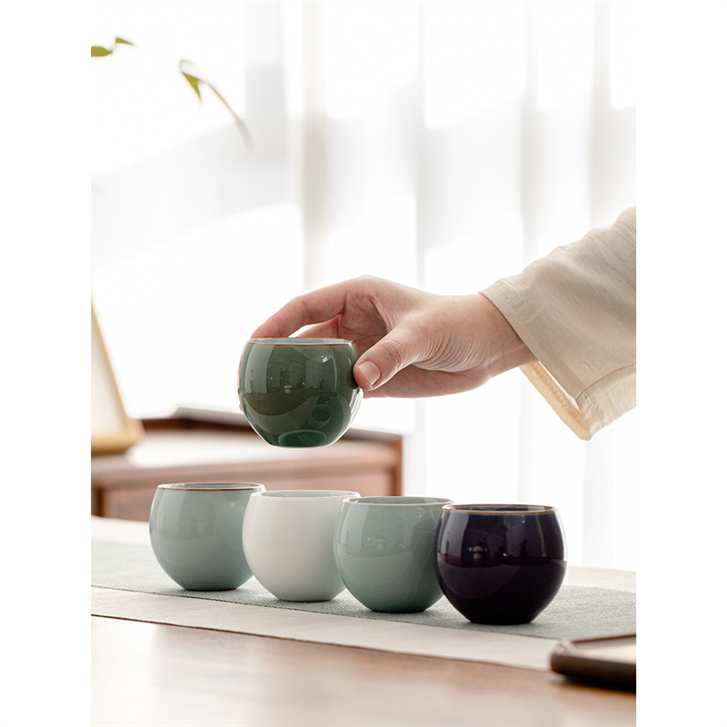Năm loại cốc trà nổi tiếng gốm sứ Rujun Guange Dingyao quà tặng cốc trà làm bằng tay