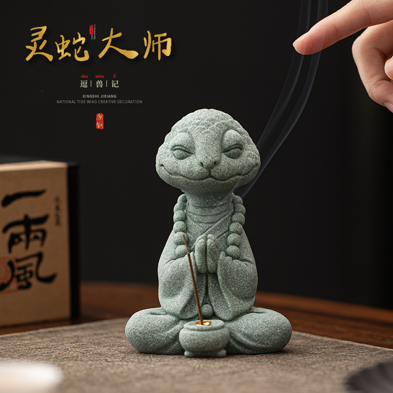 Đồ trang trí đồ trang trí bằng trà đồ dùng để bàn gia dụng bằng đá sa thạch xanh mới Trung Quốc