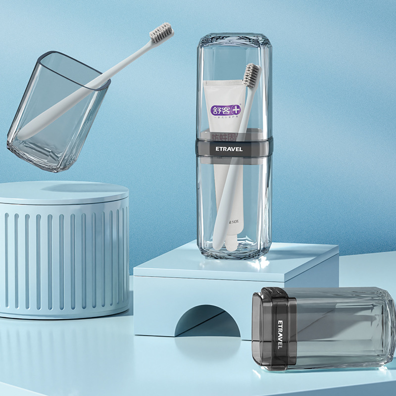 Bộ đồ vệ sinh cá nhân du lịch, cốc đựng nước súc miệng, hộp đựng bàn chải đánh răng, đồ vệ sinh du lịch, hộp đựng bàn chải đánh răng cầm tay