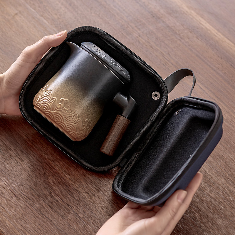 Cốc hành khách nhanh kiểu Nhật một ấm bốn cốc bộ trà du lịch xách tay ngoài trời bộ trà công phu pha trà văn phòng gia dụng quà tặng