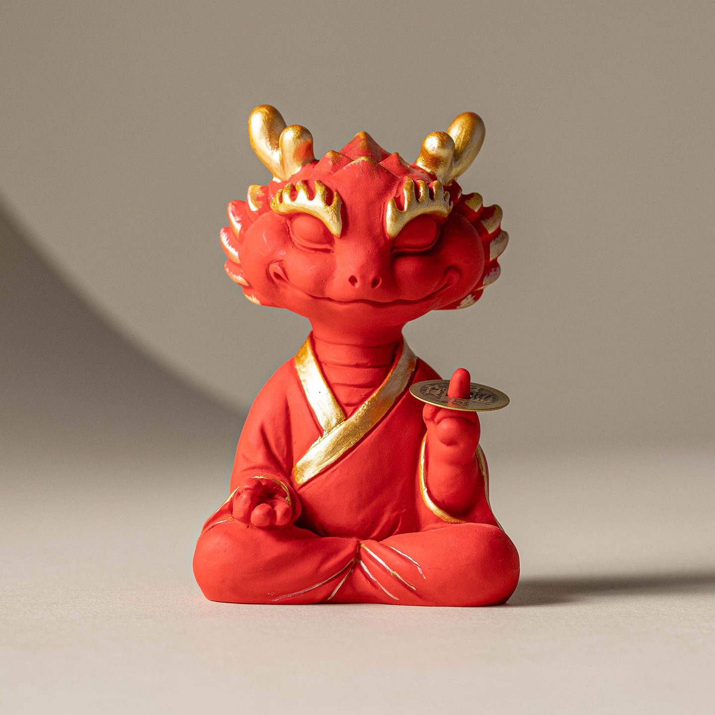 Đá sa thạch xanh kiểu Trung Quốc thu hút tài lộc rồng và rắn chủ tân gia đồ trang trí nhỏ tinh tế nhà màu đỏ tốt lành trang trí thủ công