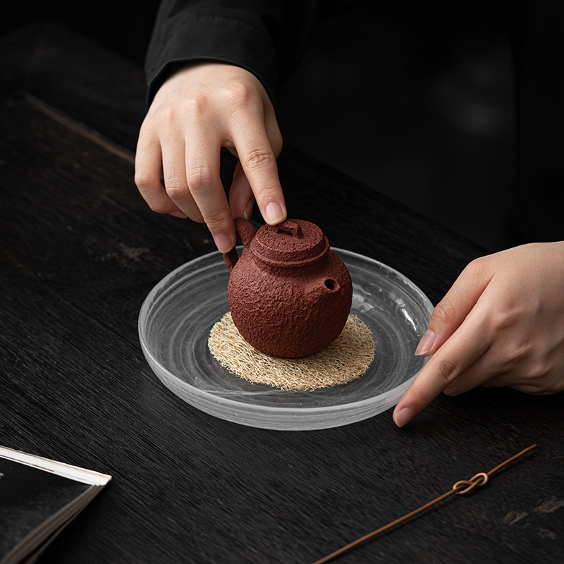 Ấm thủy tinh Yunwu, khay đựng ấm trà, Khay đựng ấm, khay đựng trà, khay đựng hoa quả tươi mát, phụ kiện Bộ trà