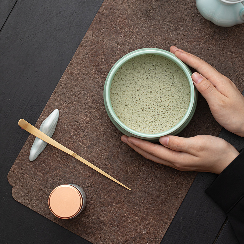 Bộ trà gốm sứ Bộ trà Langwen Matcha Dụng cụ pha trà thời Tống Bộ trà đạo Baibenli Matcha Bàn chải trà Bộ đồ đứng