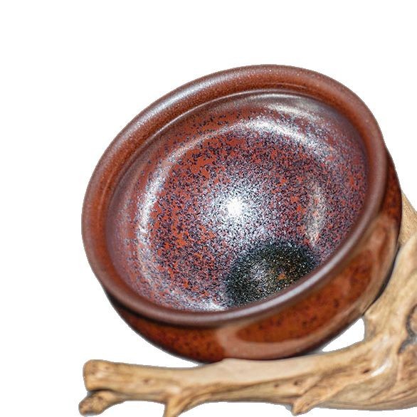 Jianyang Jianzhan Rust Silver Frost White Liqin Chai Spin Tea Cup Master Cup Nếm Trà Cup Cốc gốm cao cấp tráng men thô quặng thô