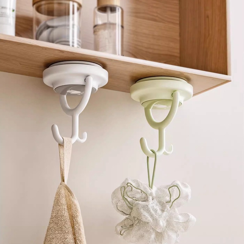 Móc hút, không cần khoan, chịu lực mạnh, xoay được, dùng cho tường phòng tắm và phía sau cửa, móc treo tường không để lại vết tích.