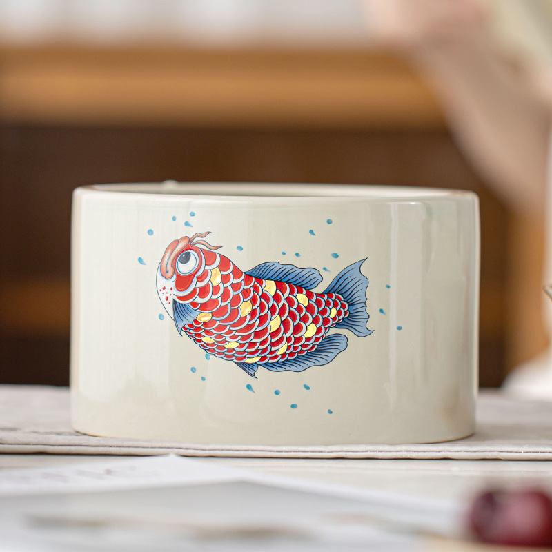 Màu xám thực vật, đồ cổ Jianshui, Jinyumantang, rửa cốc, rửa cốc, rửa bút, thùng bã trà, thùng trà, phụ kiện trà đạo