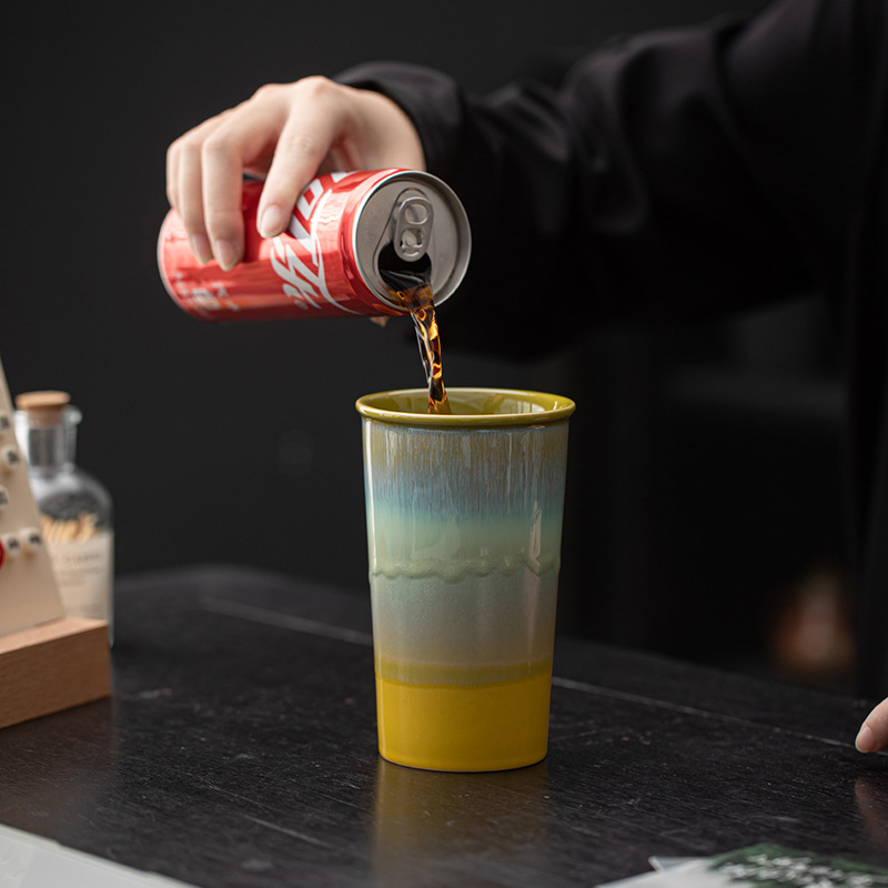 Cốc cola gốm tráng men cho văn phòng tại nhà cốc uống nước dung tích lớn cốc trà cốc sữa cốc đơn cá nhân