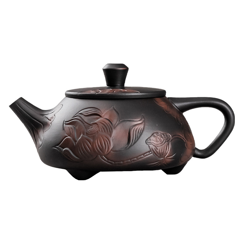 Bán buôn ấm trà Gốm Tím dao nhảy thủ công dụng cụ trà Kung Fu đơn dung tích lớn gia dụng dụng cụ trà gốm sứ cỡ nhỏ ấm đá