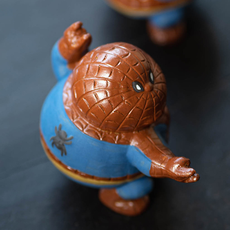 Đồ trang trí nhỏ bột giấy sáng tạo thủ công, đồ chơi thủy triều, quà tặng thủ công trà đạo