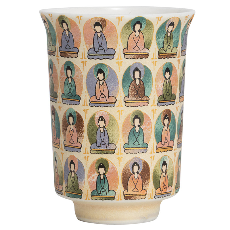 Cốc chủ sở hữu gốm sứ Đôn Hoàng, bộ trà Kung Fu, cốc trà, cốc Cola, tranh tường Mogao Grottoes, cốc Thiền ngàn Phật