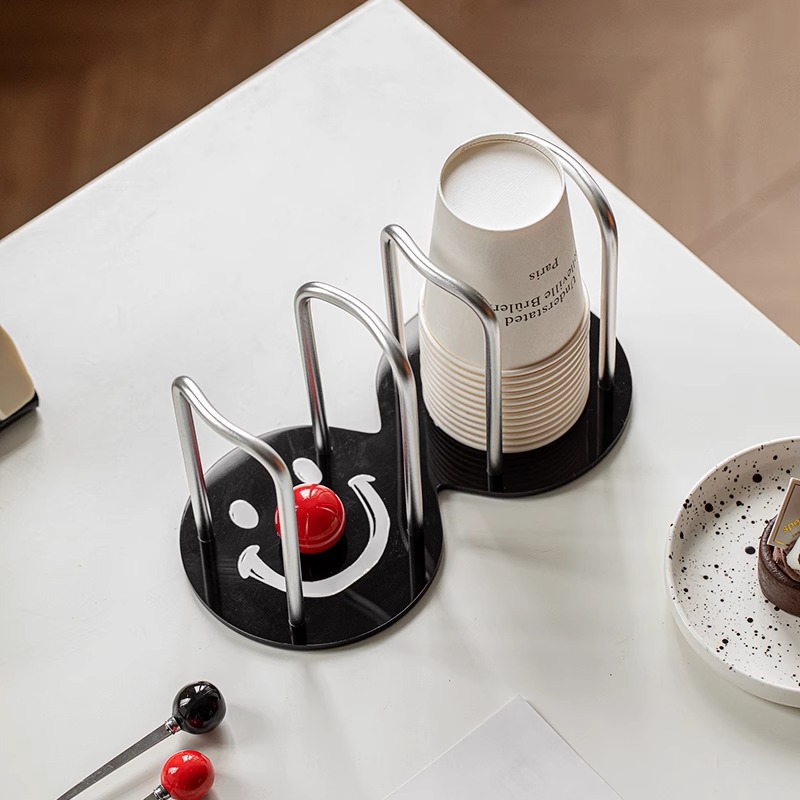 Giá để cốc giấy sang trọng nhẹ, dụng cụ lấy Cốc dùng một lần, giá để cốc acrylic, giá để cốc trà cà phê gia dụng