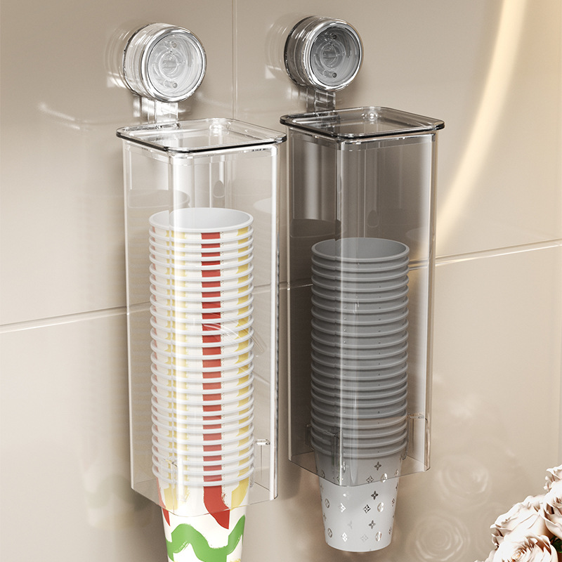 Cốc hút cốc đựng cốc dùng một lần Máy lọc nước Giá đựng cốc giấy Giá đựng cốc không đục lỗ Giá đựng đồ treo tường