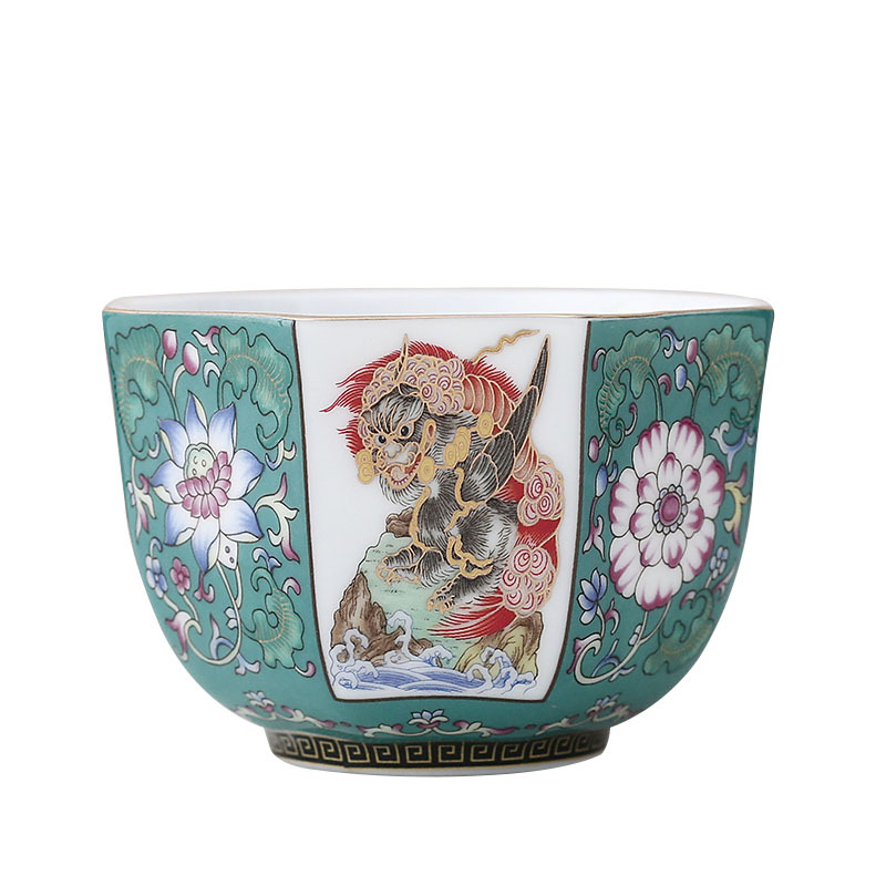 Cốc trà sứ trắng cao cấp tráng men, cốc chủ nhân cỡ lớn gốm sứ, cốc trà chuyên dụng cá nhân gia dụng Bafang Jucai